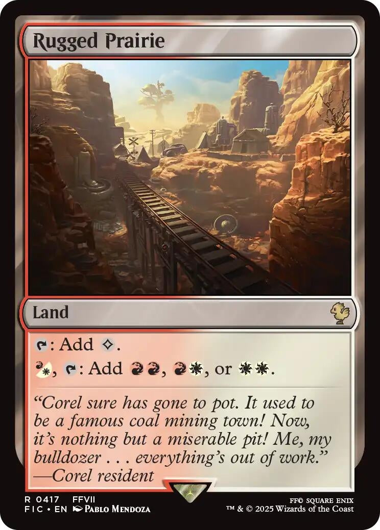 Image for Rugged Prairie (417) (Commander: FINAL FANTASY) - Magic: The Gathering