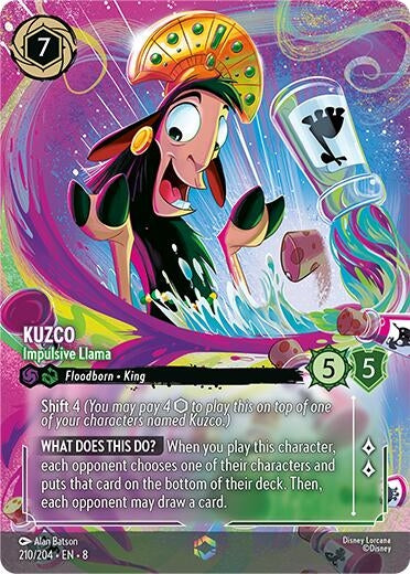 Image for Kuzco - Impulsive Llama (Enchanted) (210/204) (Reign of Jafar) - Disney Lorcana