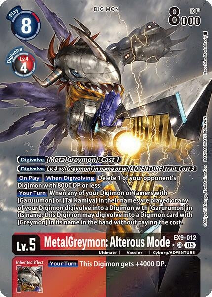 Image for MetalGreymon: Alterous Mode (Alternate Art) (EX9-012 SR) (Versus Monsters) - Digimon Card Game