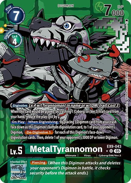 Image for MetalTyrannomon (Alternate Art) (EX9-043 SR) (Versus Monsters) - Digimon Card Game