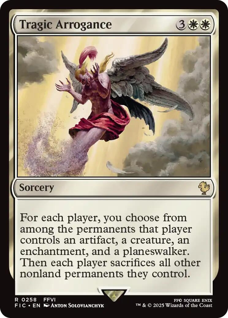 Image for Tragic Arrogance (Surge Foil) (258) (Commander: FINAL FANTASY) - Magic: The Gathering
