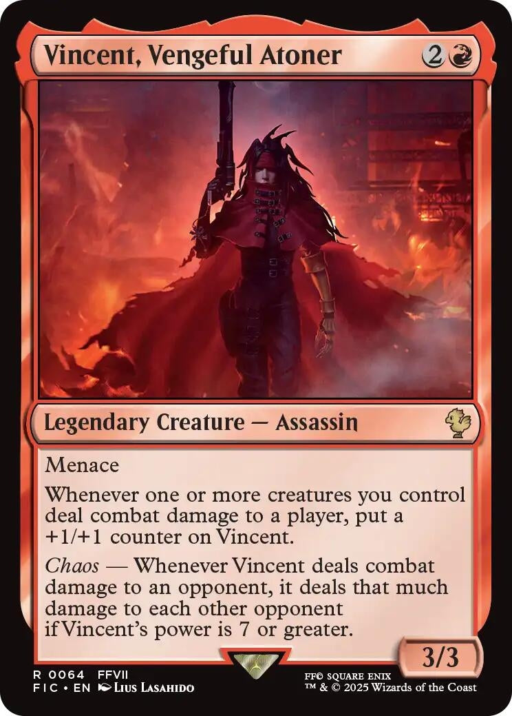 Image for Vincent, Vengeful Atoner (Surge Foil) (64) (Commander: FINAL FANTASY) - Magic: The Gathering