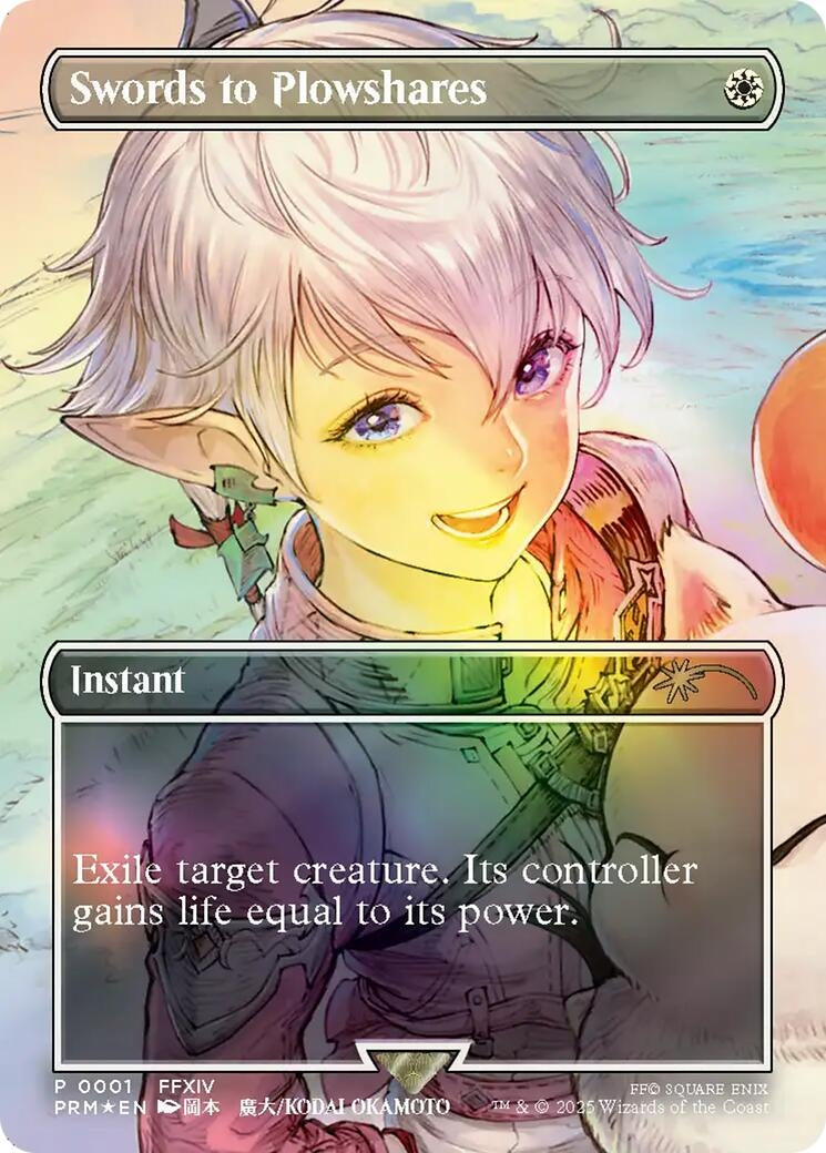 Image for Swords to Plowshares (Borderless) (1) (MagicFest Cards) - Magic: The Gathering