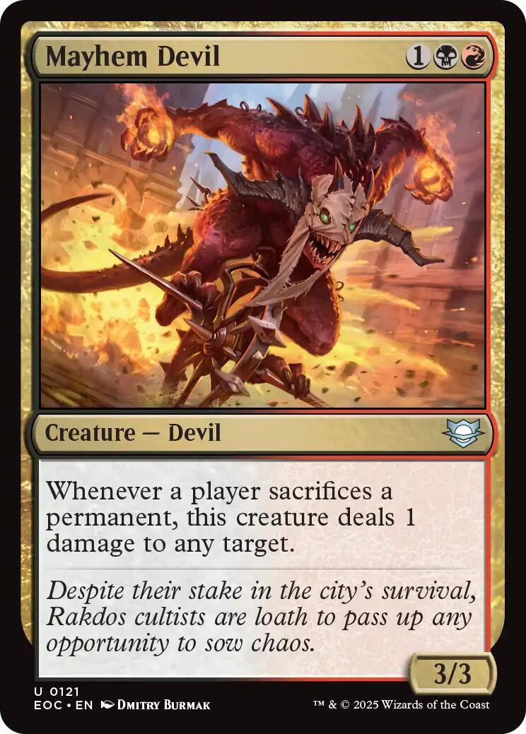 Image for Mayhem Devil (121) (Commander: Edge of Eternities) - Magic: The Gathering