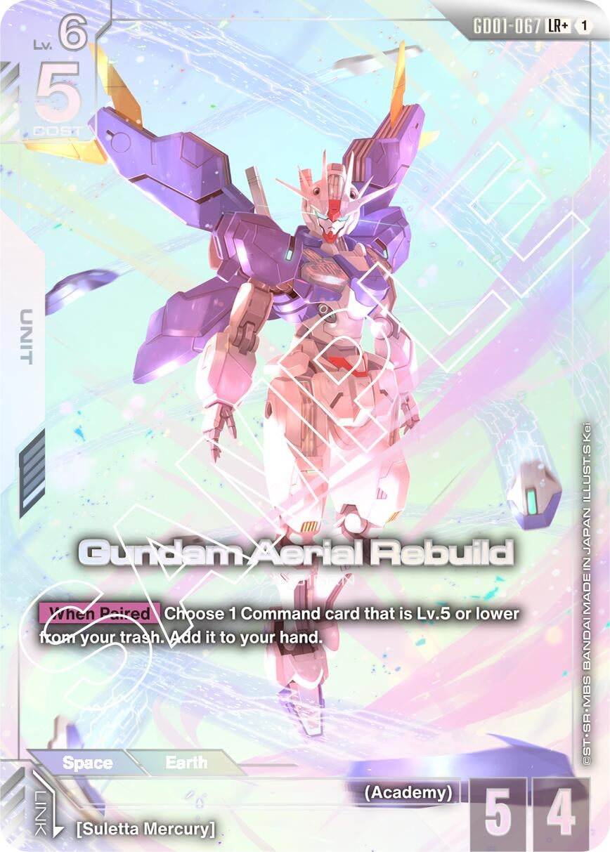 Image for Gundam Aerial Rebuild (LR+) (GD01-067) (Newtype Rising) - Gundam Card Game
