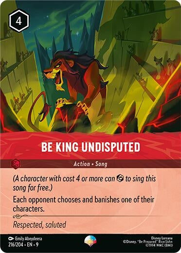 Image for Be King Undisputed (Epic) (216/204) (Fabled) - Disney Lorcana