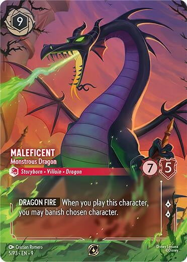 Image for Maleficent - Monstrous Dragon (Store Championship) (5) (Disney Lorcana Promo Cards) - Disney Lorcana