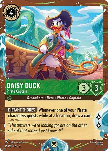 Image for Daisy Duck - Pirate Captain (Disney Cruise Promo) (16) (Disney Lorcana Promo Cards) - Disney Lorcana