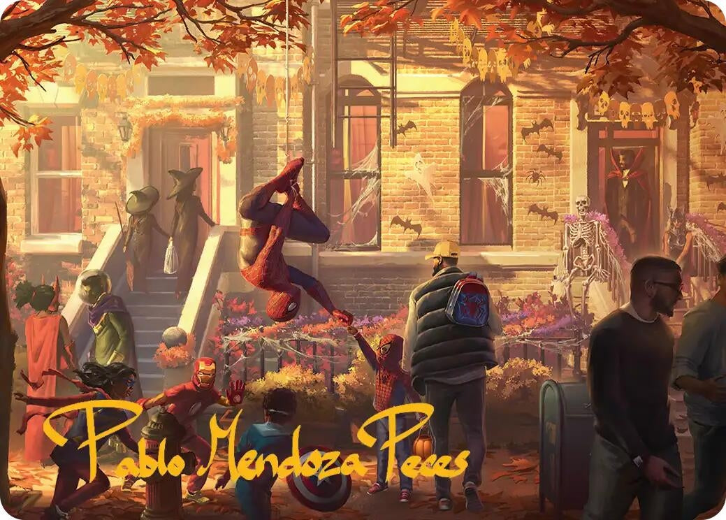 Image for Friendly Neighborhood Art Card (Gold-Stamped Signature) (2) (Art Series: Marvel's Spider-Man) - Magic: The Gathering