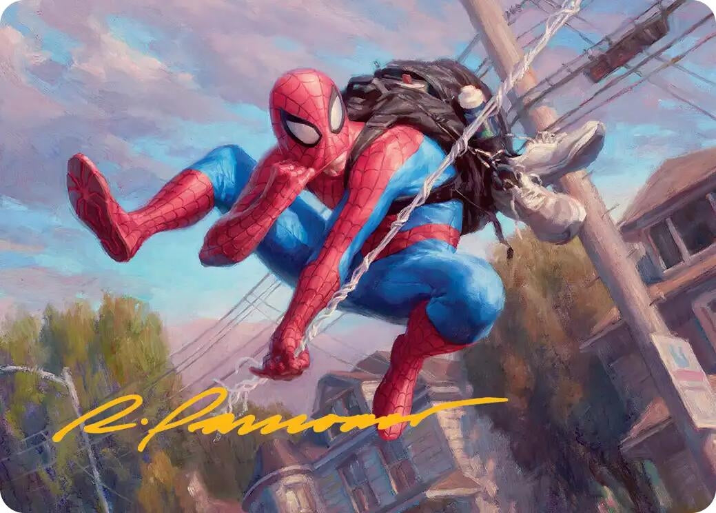 Image for Spider-Man, Web-Slinger Art Card (Gold-Stamped Signature) (4) (Art Series: Marvel's Spider-Man) - Magic: The Gathering