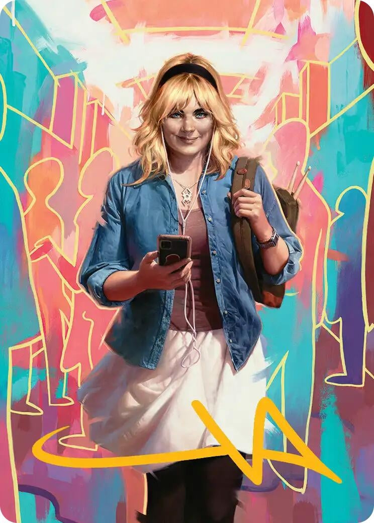 Image for Gwen Stacy Art Card (Gold-Stamped Signature) (13/54) (13) (Art Series: Marvel's Spider-Man) - Magic: The Gathering