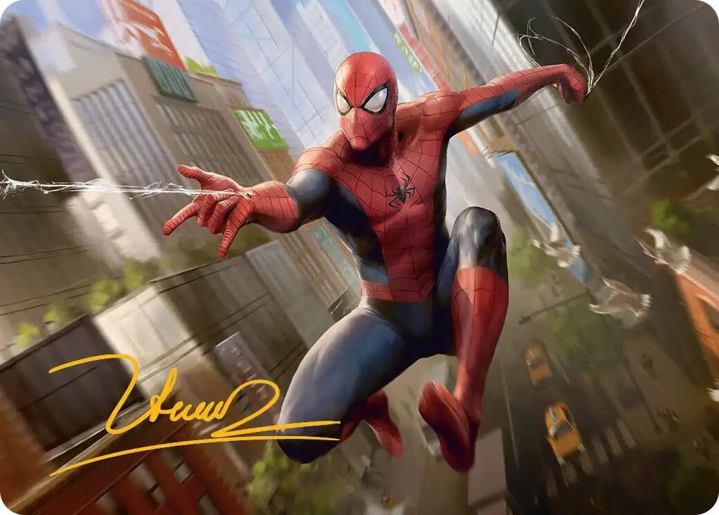 Image for Amazing Spider-Man Art Card (24/54) (Gold-Stamped Signature) (24) (Art Series: Marvel's Spider-Man) - Magic: The Gathering