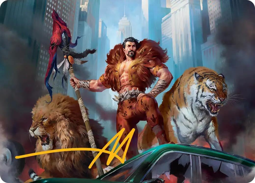 Image for Kraven, Proud Predator Art Card (Gold-Stamped Signature) (28) (Art Series: Marvel's Spider-Man) - Magic: The Gathering