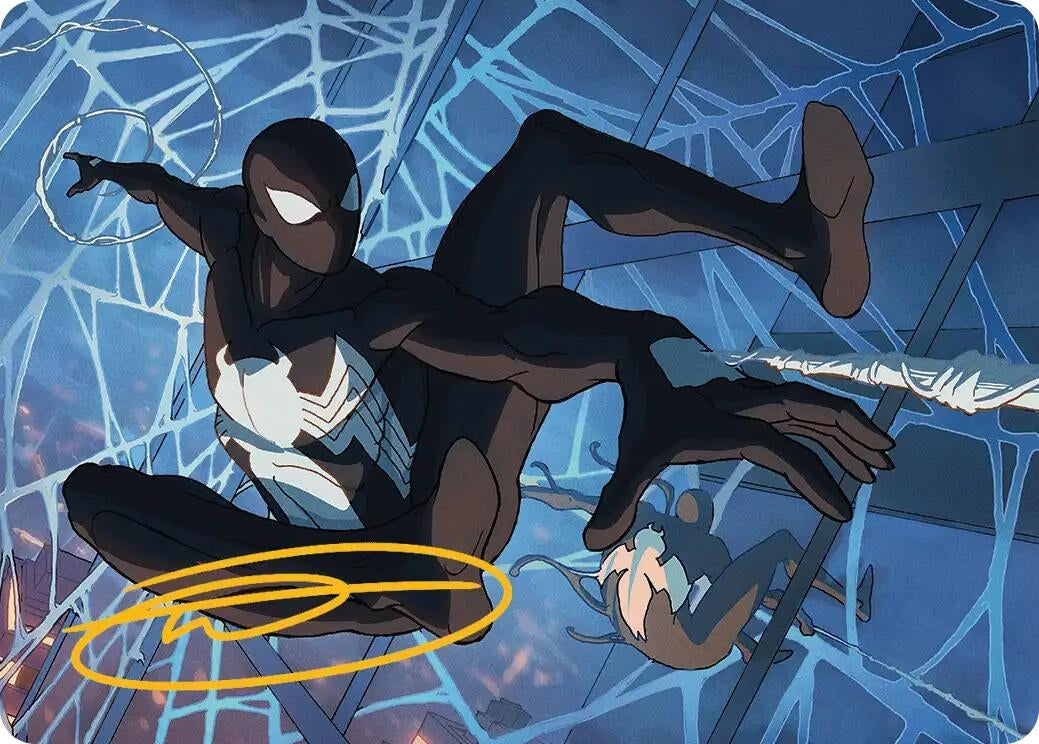 Symbiote Spider-Man Art Card (Gold-Stamped Signature) (40) (Art Series: Marvel's Spider-Man)