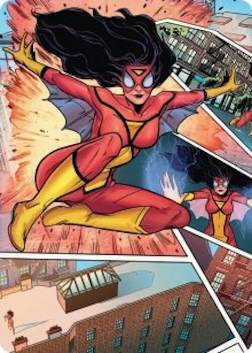 Image for Spider-Woman, Stunning Savior Art Card (51) (Art Series: Marvel's Spider-Man) - Magic: The Gathering