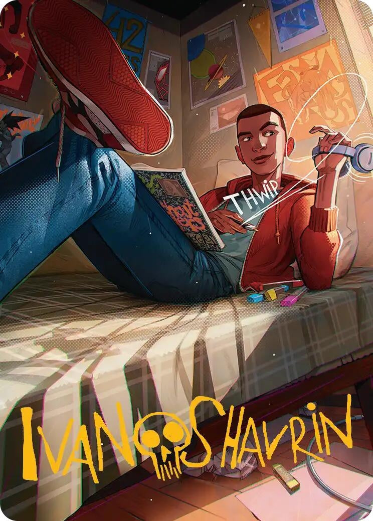 Image for Miles Morales Art Card (Gold-Stamped Signature) (35) (Art Series: Marvel's Spider-Man) - Magic: The Gathering