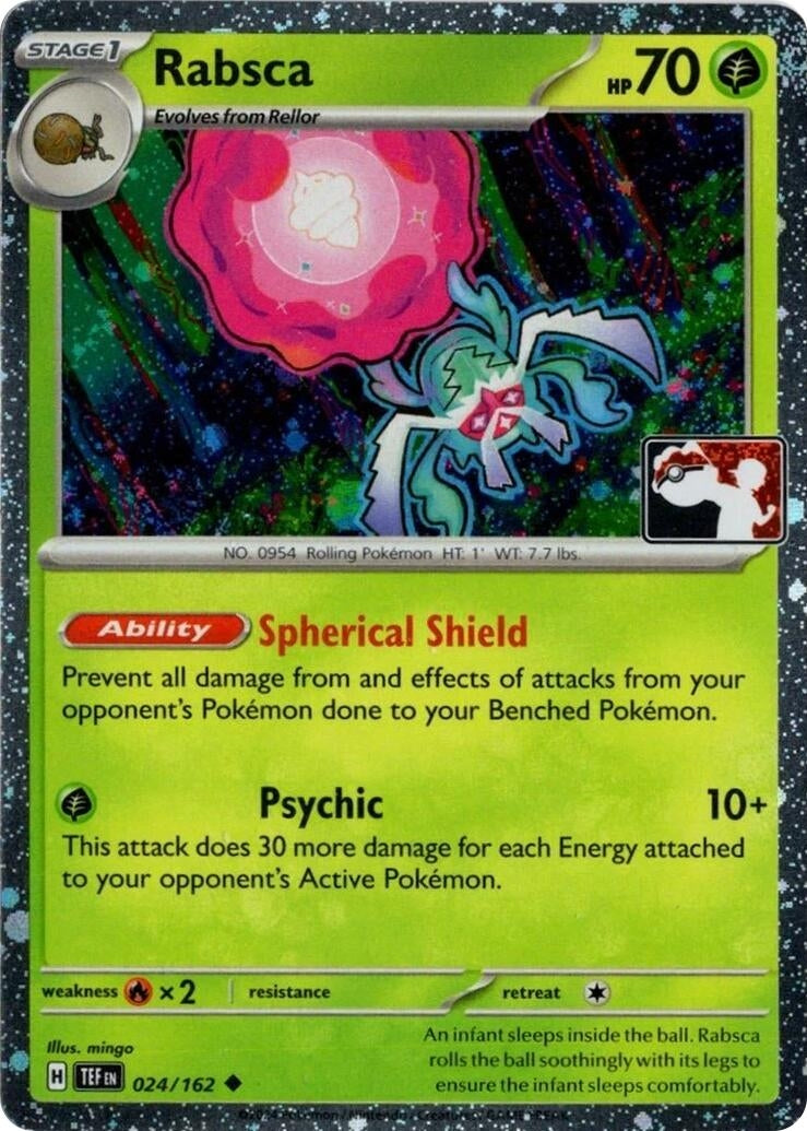 Image for Rabsca (Cosmos Holo) (024/162) (Prize Pack Series Cards) - Pokemon