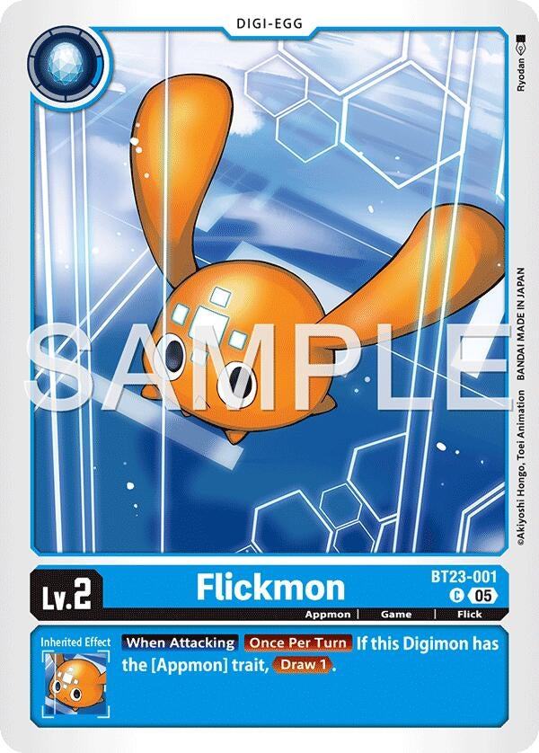 Image for Flickmon (BT23-001 C) (Hackers' Slumber) - Digimon Card Game
