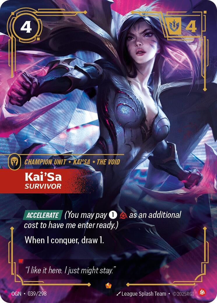 Image for Kai'Sa - Survivor (039/298) (Origins) - Riftbound: League of Legends Trading Card Game