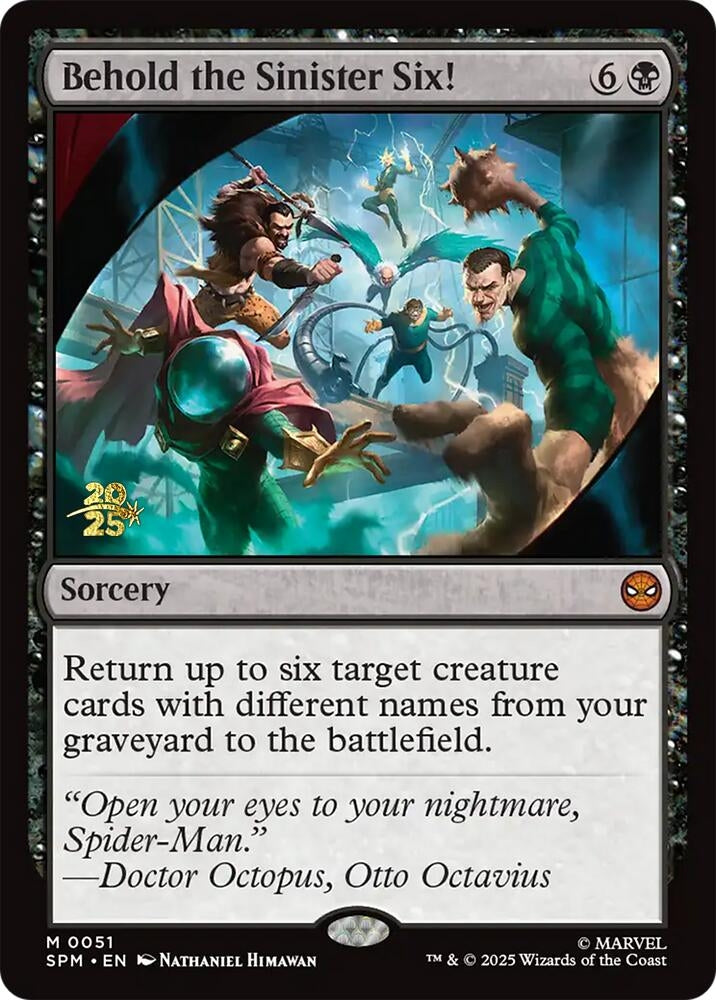 Image for Behold the Sinister Six! (51) (Prerelease Cards) - Magic: The Gathering