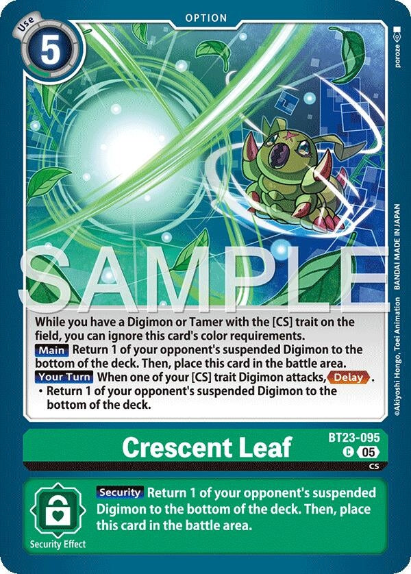 Image for Crescent Leaf (BT23-095 C) (Hackers' Slumber) - Digimon Card Game