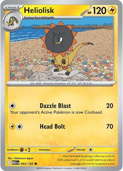 Image for Heliolisk (053/132) (ME01: Mega Evolution) - Pokemon