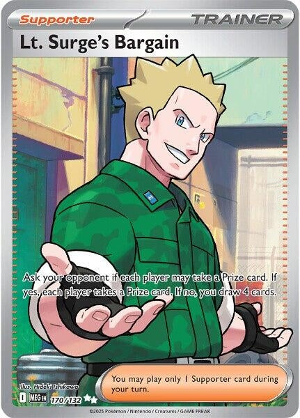 Image for Lt. Surge's Bargain (170/132) (ME01: Mega Evolution) - Pokemon