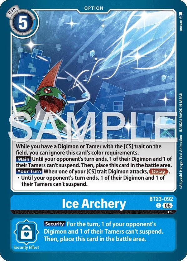 Image for Ice Archery (BT23-092 C) (Hackers' Slumber) - Digimon Card Game