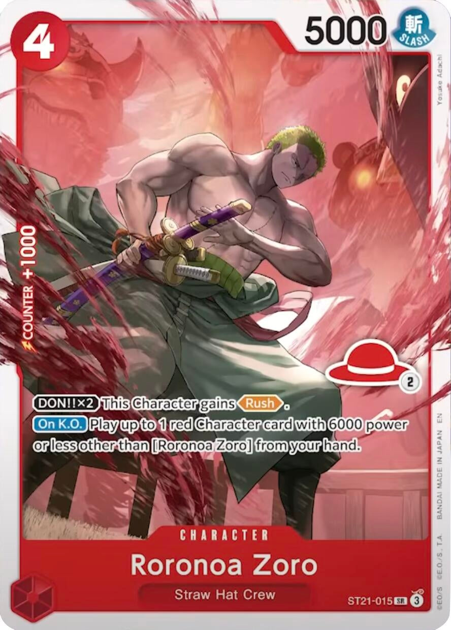 Image for Roronoa Zoro - ST21-015 (Luffy Deck) (ST21-015) (Learn Together Deck Set) - One Piece Card Game