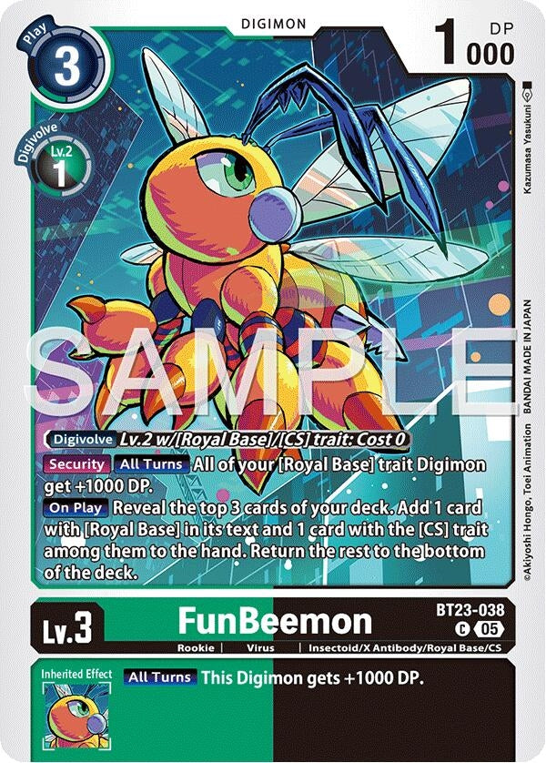 Image for FunBeemon - BT19-045 (BT23-038 C) (Hackers' Slumber) - Digimon Card Game
