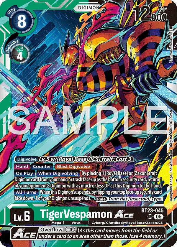 Image for TigerVespamon ACE (BT23-045 SR) (Hackers' Slumber) - Digimon Card Game