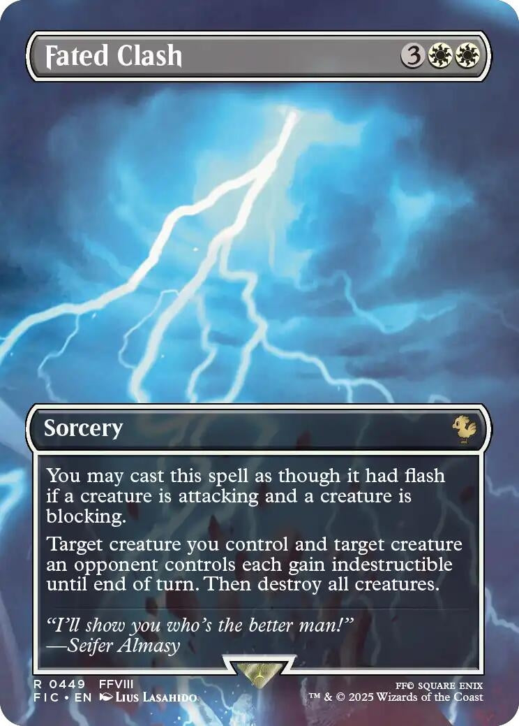 Image for Fated Clash (Borderless) (449) (Commander: FINAL FANTASY) - Magic: The Gathering