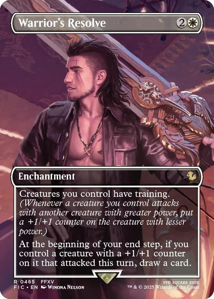 Image for Warrior's Resolve (Borderless) (465) (Commander: FINAL FANTASY) - Magic: The Gathering