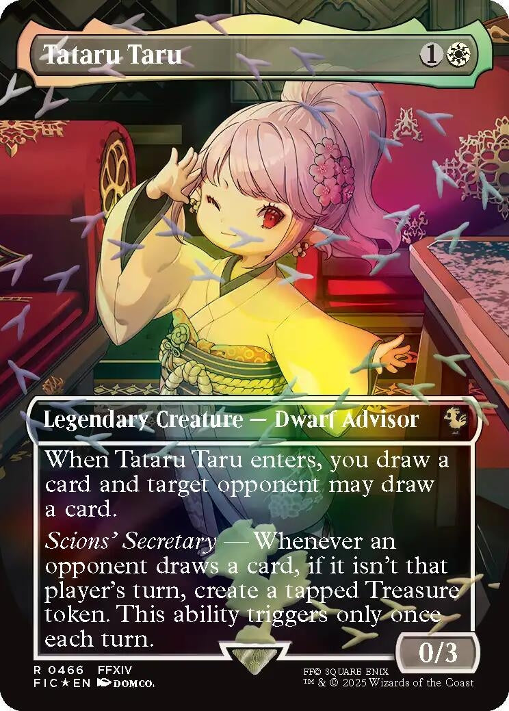 Image for Tataru Taru (Borderless) (Chocobo Track Foil) (466) (Commander: FINAL FANTASY) - Magic: The Gathering