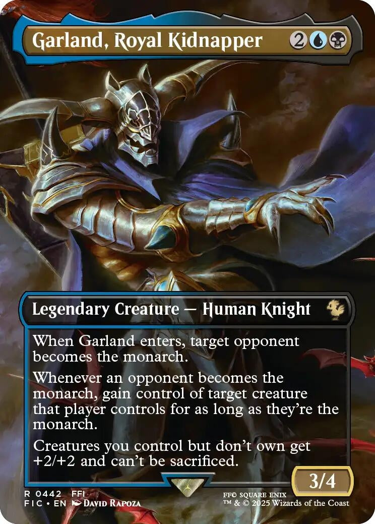 Image for Garland, Royal Kidnapper (Borderless) (442) (Commander: FINAL FANTASY) - Magic: The Gathering