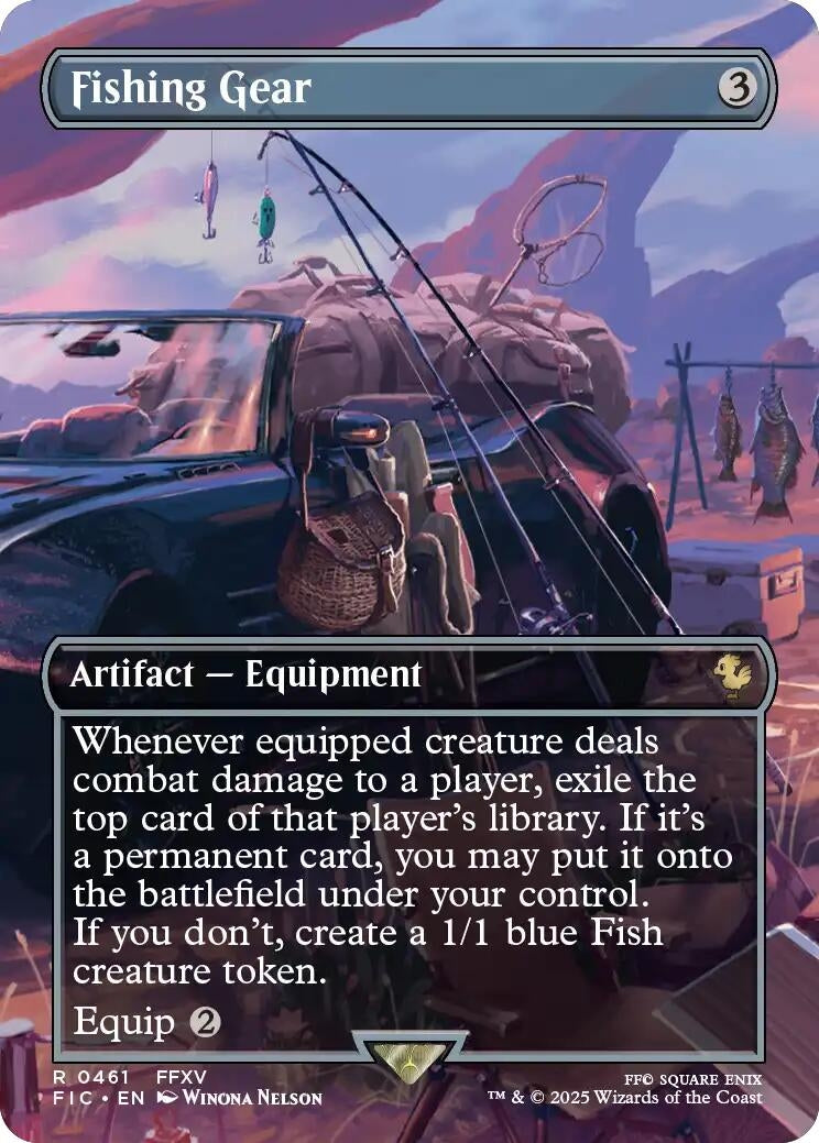 Image for Fishing Gear (Borderless) (461) (Commander: FINAL FANTASY) - Magic: The Gathering