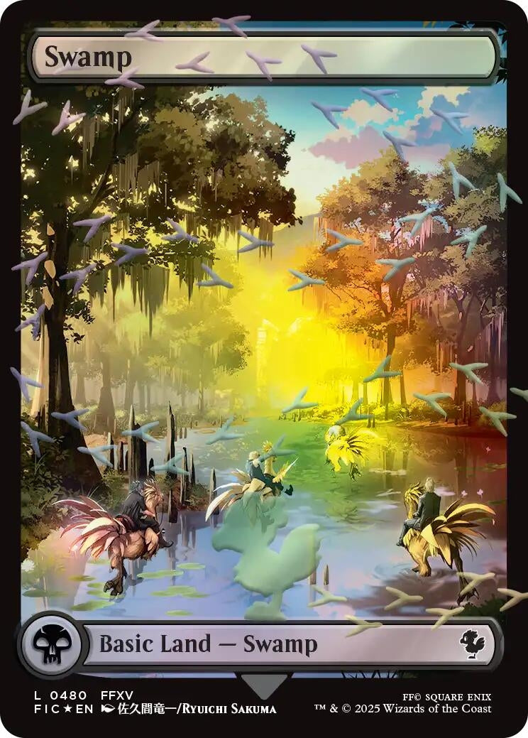Image for Swamp (Chocobo Track Foil) (480) (Commander: FINAL FANTASY) - Magic: The Gathering