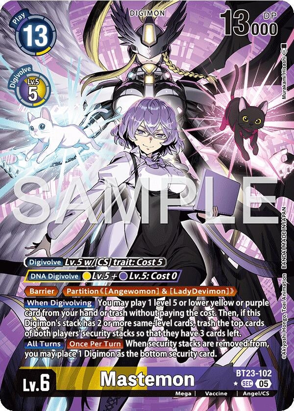 Image for Mastemon (Alternate Art) (BT23-102 SEC) (Hackers' Slumber) - Digimon Card Game