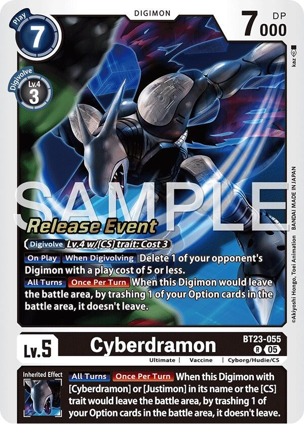 Image for Cyberdramon (BT23-055 R) (Hackers' Slumber Release Event Cards) - Digimon Card Game