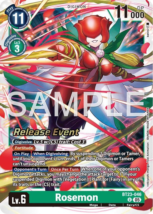 Image for Rosemon (BT23-046 U) (Hackers' Slumber Release Event Cards) - Digimon Card Game