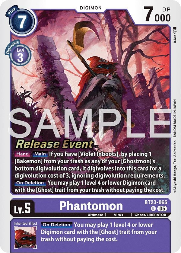 Image for Phantomon (BT23-065 U) (Hackers' Slumber Release Event Cards) - Digimon Card Game