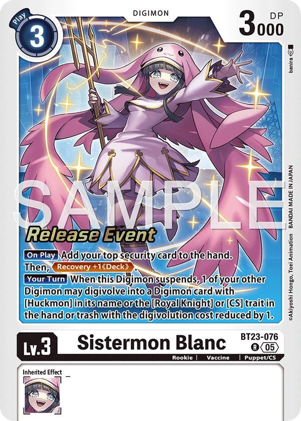 Image for Sistermon Blanc (BT23-076 R) (Hackers' Slumber Release Event Cards) - Digimon Card Game