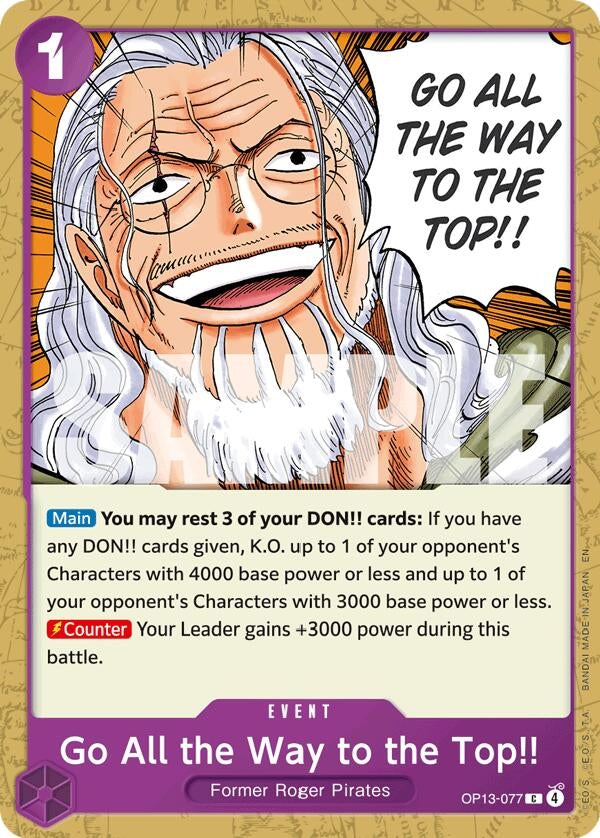 Image for Go All the Way to the Top!! (OP13-077) (Carrying On His Will) - One Piece Card Game