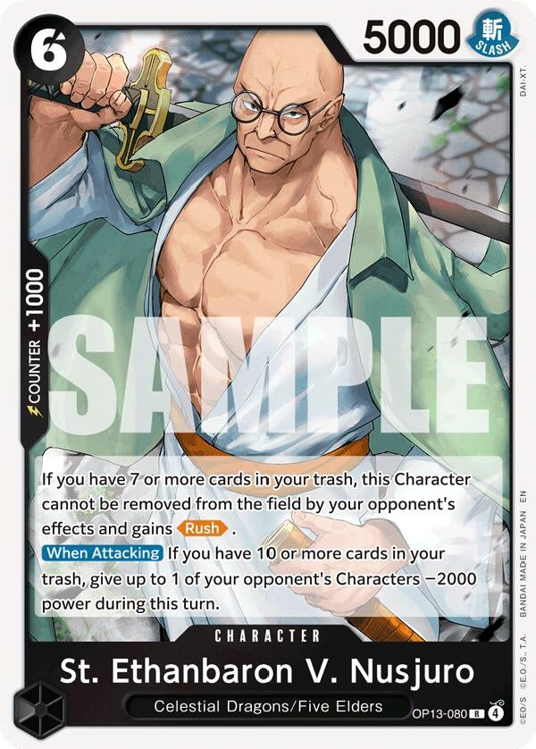 Image for St. Ethanbaron V. Nusjuro (OP13-080) (Carrying On His Will) - One Piece Card Game