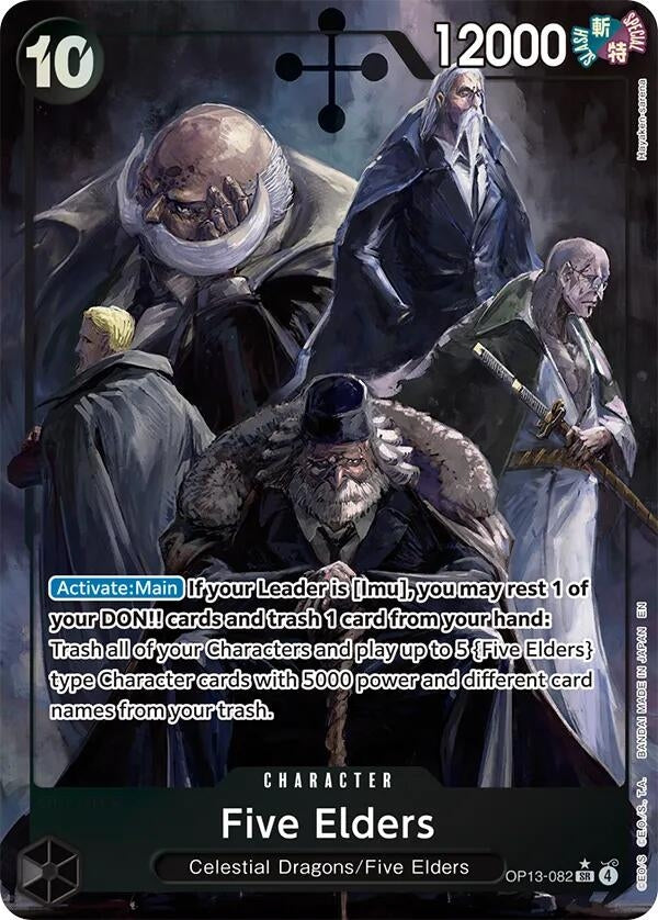 Image for Five Elders (Alternate Art) (OP13-082) (Carrying On His Will) - One Piece Card Game