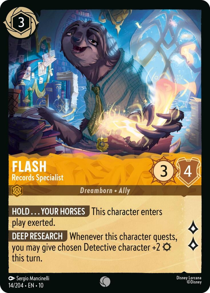 Image for Flash - Records Specialist (14/204) (Whispers in the Well) - Disney Lorcana