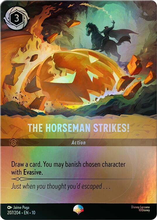 Image for The Horseman Strikes! (Epic) (207/204) (Whispers in the Well) - Disney Lorcana