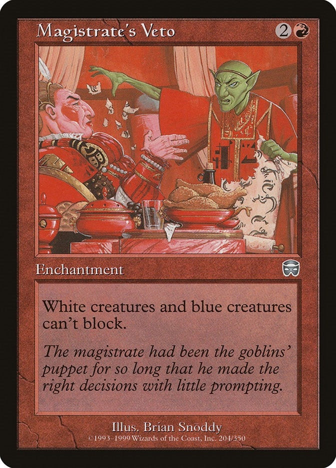 Image for Magistrate's Veto (204) (Mercadian Masques) - Magic: The Gathering