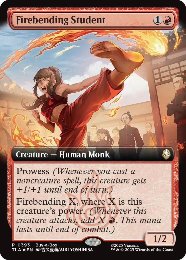 Image for Firebending Student (Extended Art) (393) (Buy-A-Box Promos) - Magic: The Gathering