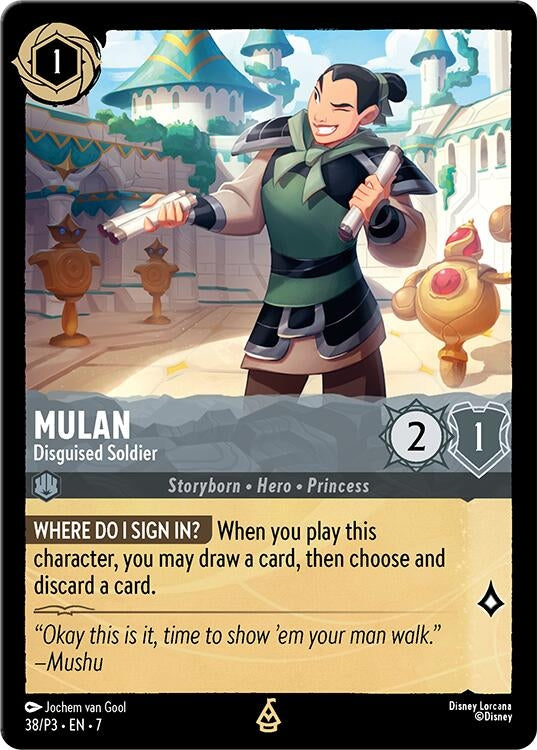Image for Mulan - Disguised Soldier (38) (Disney Lorcana Promo Cards) - Disney Lorcana